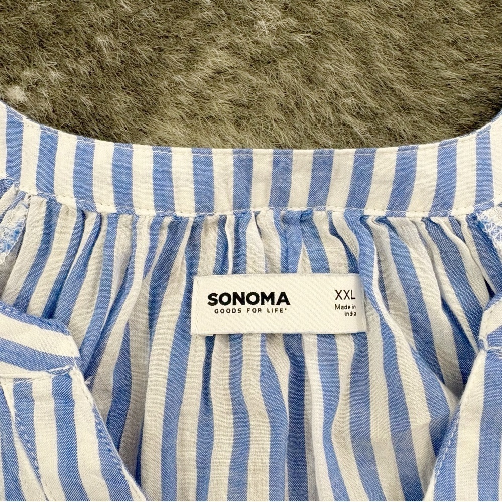NWT Striped Flutter Sleeve Top XXL - Picture 4 of 11